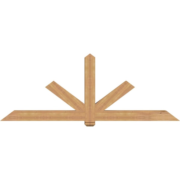 Ekena Millwork Kennewick Timber Gable Bracket, Western Red Cedar, 96"W x 36"H x 5 1/2"D x 5 1/2"F, 9/12 Pitch GBW096X36X0606KEN00SWR - main
